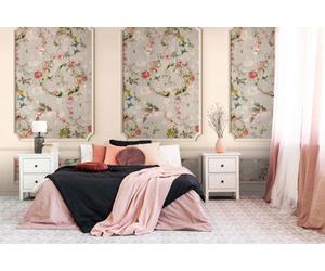 As Creation Bricoflor Non-Woven Wallpaper, Funky Wallpaper, Damask, Floral, Vintage In Beige, Multicoloured, Grey - 1,59 X 2,8 M
