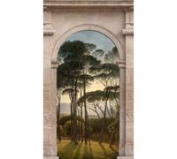 As Creation Bricoflor Non-Woven Wallpaper, Funky Wallpaper, Forest & Tree In Grey, Green - 1,5 X 2,8 M