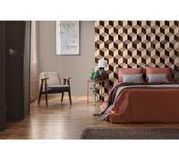 As Creation Bricoflor Non-Woven Wallpaper, Funky Wallpaper, Geometric, Wood Effect In Beige, Brown - 1,59 X 2,8 M