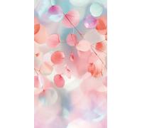 As Creation Bricoflor Non-Woven Wallpaper, Funky Wallpaper, Leaf & Palm, Modern In Blue, Pink - 8,80 X 0,53 M