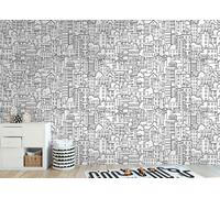 As Creation Bricoflor Non-Woven Wallpaper, Funky Wallpaper, Modern In Black, White - 1,59 X 2,8 M