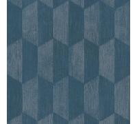 As Creation Bricoflor Non-Woven Wallpaper, Geometric Wallpaper In Blue - 10,05 X 0,53 M