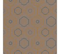 As Creation Bricoflor Non-Woven Wallpaper, Geometric Wallpaper In Blue, Brown, Orange, Terracotta - 10,05 X 0,53 M
