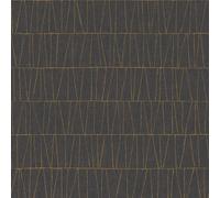 As Creation Bricoflor Non-Woven Wallpaper, Geometric Wallpaper In Gold, Black, Anthracite - 10,05 X 0,53 M