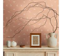 As Creation Bricoflor Non-Woven Wallpaper, Geometric Wallpaper In Orange - 10,05 X 0,53 M