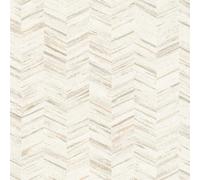 As Creation Bricoflor Non-Woven Wallpaper, Geometric Wallpaper In White - 10,05 X 0,53 M