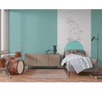 As Creation Bricoflor Non-Woven Wallpaper, Graffiti Wallpaper, Concrete In Blue, Grey - 8,80 X 0,53 M