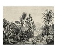 Livingwalls Jungle The Wall Non-Woven Wallpaper 3.71 m x 2.80 m Grey Beige Black Made in Germany 382351 382351