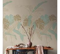 As Creation Bricoflor Non-Woven Wallpaper, Jungle & Tropical Wallpaper In Beige - 1,5 X 2,8 M
