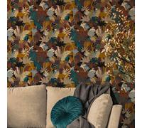 As Creation Bricoflor Non-Woven Wallpaper, Jungle & Tropical Wallpaper Multicoloured - 10,05 X 0,53 M