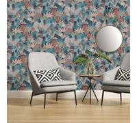 As Creation Bricoflor Non-Woven Wallpaper, Jungle & Tropical Wallpaper Multicoloured - 10,05 X 0,53 M