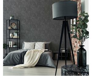 As Creation Bricoflor Non-Woven Wallpaper, Leaf & Palm Wallpaper, Floral, Luxury In Grey - 10,05 X 0,53 M