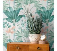 As Creation Bricoflor Non-Woven Wallpaper, Leaf & Palm Wallpaper, Jungle & Tropical Multicoloured - 10,05 X 0,53 M