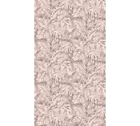 As Creation Bricoflor Non-Woven Wallpaper, Leaf & Palm Wallpaper, Jungle & Tropical, Vintage In Beige, Pink - 8,80 X 0,53 M