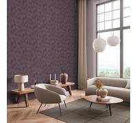 As Creation Bricoflor Non-Woven Wallpaper, Leaf & Palm Wallpaper, Luxury In Black, Antracite, Grey, Black, Violet - 10,05 X 0,53 M