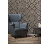 As Creation Bricoflor Non-Woven Wallpaper, Luxury Wallpaper, Pattern, Retro, Geometric In Brown, Grey - 10,05 X 0,53 M