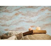 As Creation Bricoflor Non-Woven Wallpaper, Marble Wallpaper, Modern In Blue, Brown, Bronze - 10,05 X 0,53 M