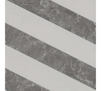 As Creation Bricoflor Non-Woven Wallpaper, Marble Wallpaper, Striped In Grey, White - 10,05 X 0,53 M