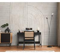 As Creation Bricoflor Non-Woven Wallpaper, Modern Wallpaper, Geometric In Beige, Cream, Black - 3,71 X 2,8 M