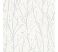 As Creation Bricoflor Non-Woven Wallpaper, Paintable Wallpaper In White - 10,05 X 0,53 M