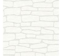 As Creation Bricoflor Non-Woven Wallpaper, Paintable Wallpaper In White - 10,05 X 0,53 M