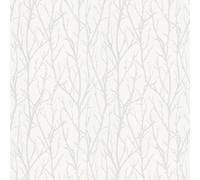 As Creation Bricoflor Non-Woven Wallpaper, Paintable Wallpaper In White - 25,00 X 1,06 M