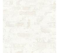 As Creation Bricoflor Non-Woven Wallpaper, Pattern Wallpaper, Brick & Stone In Grey, White - 10,05 X 0,53 M
