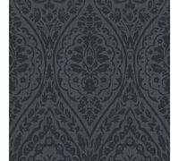 As Creation Bricoflor Non-Woven Wallpaper, Pattern Wallpaper, Damask, Art Déco In Grey, Black, Anthracite - 10,05 X 0,53 M