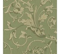 As Creation Bricoflor Non-Woven Wallpaper, Pattern Wallpaper, Damask In Green - 10,05 X 0,53 M