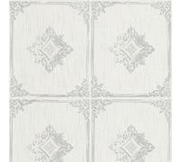 As Creation Bricoflor Non-Woven Wallpaper, Pattern Wallpaper, Damask In Grey, White - 10,05 X 0,53 M