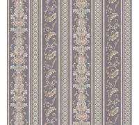 As Creation Bricoflor Non-Woven Wallpaper, Pattern Wallpaper, Damask, Striped In Grey, Black, Anthracite - 10,05 X 0,53 M