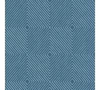 As Creation Bricoflor Non-Woven Wallpaper, Pattern Wallpaper, Geometric In Blue, Silver - 10,05 X 0,53 M