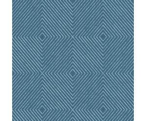 As Creation Bricoflor Non-Woven Wallpaper, Pattern Wallpaper, Geometric In Blue, Silver - 10,05 X 0,53 M