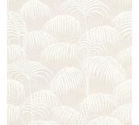 As Creation Bricoflor Non-Woven Wallpaper, Pattern Wallpaper, Jungle & Tropical, Leaf & Palm In Beige, Cream, White - 10,05 X 0,53 M