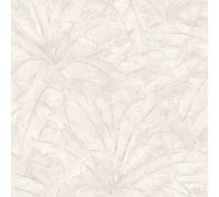 As Creation Bricoflor Non-Woven Wallpaper, Pattern Wallpaper, Jungle & Tropical, Leaf & Palm In Grey, Silver, White - 10,05 X 0,53 M