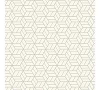 As Creation Bricoflor Non-Woven Wallpaper, Pattern Wallpaper, Luxury, Geometric, Glitter In Grey, Silver, White - 10,05 X 0,53 M