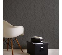 As Creation Bricoflor Non-Woven Wallpaper, Pattern Wallpaper, Modern In Grey, Silver - 10,05 X 0,53 M