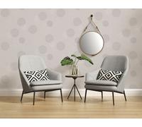 As Creation Bricoflor Non-Woven Wallpaper, Pattern Wallpaper, Modern, Spotty & Polka Dot In Grey, White - 10,05 X 0,53 M