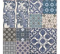 As Creation Bricoflor Non-Woven Wallpaper, Pattern Wallpaper, Moroccan & Tiled In Beige, Cream, Blue, White - 10,05 X 0,53 M