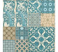 As Creation Bricoflor Non-Woven Wallpaper, Pattern Wallpaper, Moroccan & Tiled In Blue, Brown, Green - 10,05 X 0,53 M
