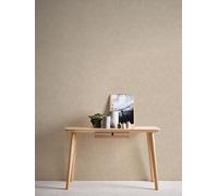 As Creation Bricoflor Non-Woven Wallpaper, Plain Wallpaper In Beige, Brown - 10,05 X 0,53 M