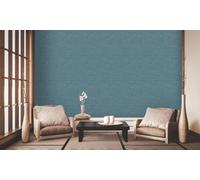 As Creation Bricoflor Non-Woven Wallpaper, Plain Wallpaper In Blue, Green - 10,05 X 0,53 M