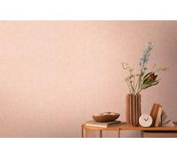 Livingwalls Cosmopolitan 791098 Non-Woven Wallpaper with Textile Structure in Pink - Plain Wallpaper 10.05 m x 0.53 m
