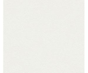 As Creation Bricoflor Non-Woven Wallpaper, Plain Wallpaper In White - 10,05 X 0,53 M