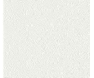 As Creation Bricoflor Non-Woven Wallpaper, Plain Wallpaper In White - 10,05 X 0,53 M