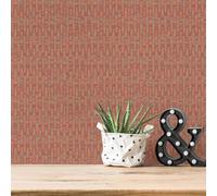As Creation Bricoflor Non-Woven Wallpaper, Retro Wallpaper, 70's In Red - 10,05 X 0,53 M
