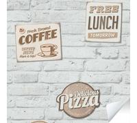 As Creation Bricoflor Non-Woven Wallpaper, Retro Wallpaper, Brick & Stone In Beige, White - 8,40 X 0,53 M
