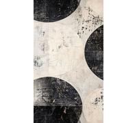Cosmo Living by Cosmopolitan Mural Circles Black Panel 79144-1