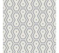 As Creation Bricoflor Non-Woven Wallpaper, Retro Wallpaper, Geometric In Gold, Grey - 10,05 X 0,53 M