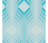 Non woven wallpaper graphic gradient retro turquoise white 39532-1 (4,05£/1qm)